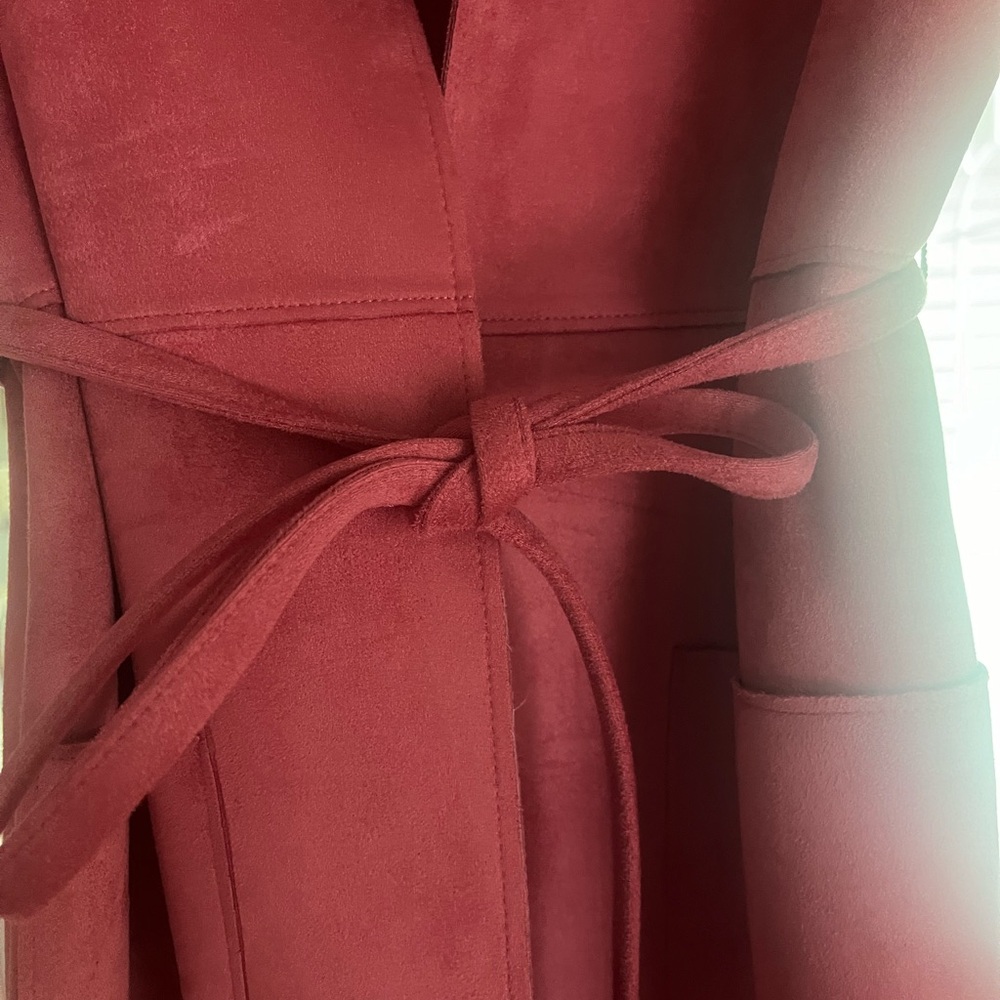H&M.  Faux suede belted jacket Size 4 - Picture 5 of 10
